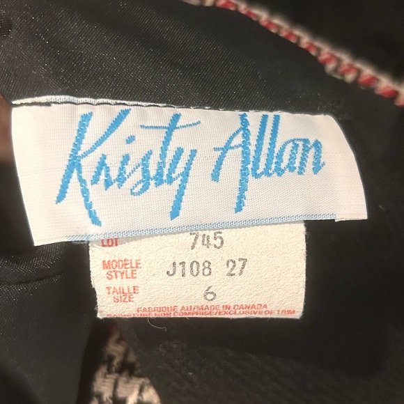 Vintage Kristy Allan Houndstooth Plaid Blazer - Picture 4 of 4